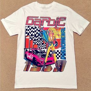 Barbie NASCAR Phenomenal 1959 Neon Graphic T-Shirt Adult Small